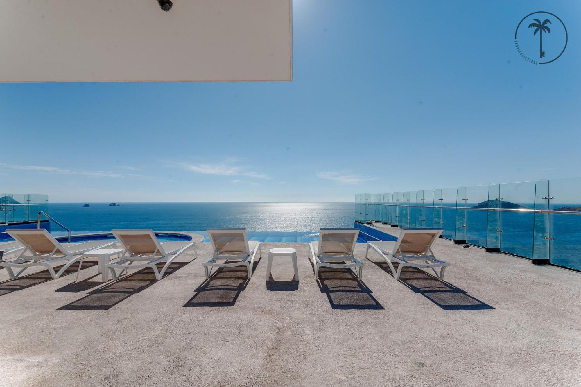 Condo Perico, Terraza con vista al mar de Mzt! Mazatlán Exterior foto