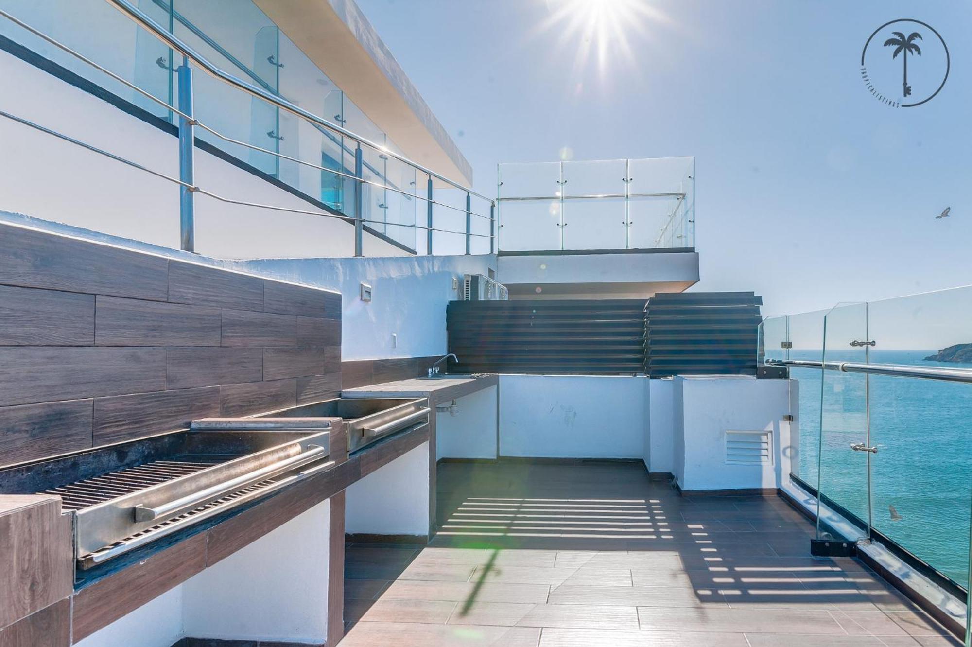 Condo Perico, Terraza con vista al mar de Mzt! Mazatlán Exterior foto