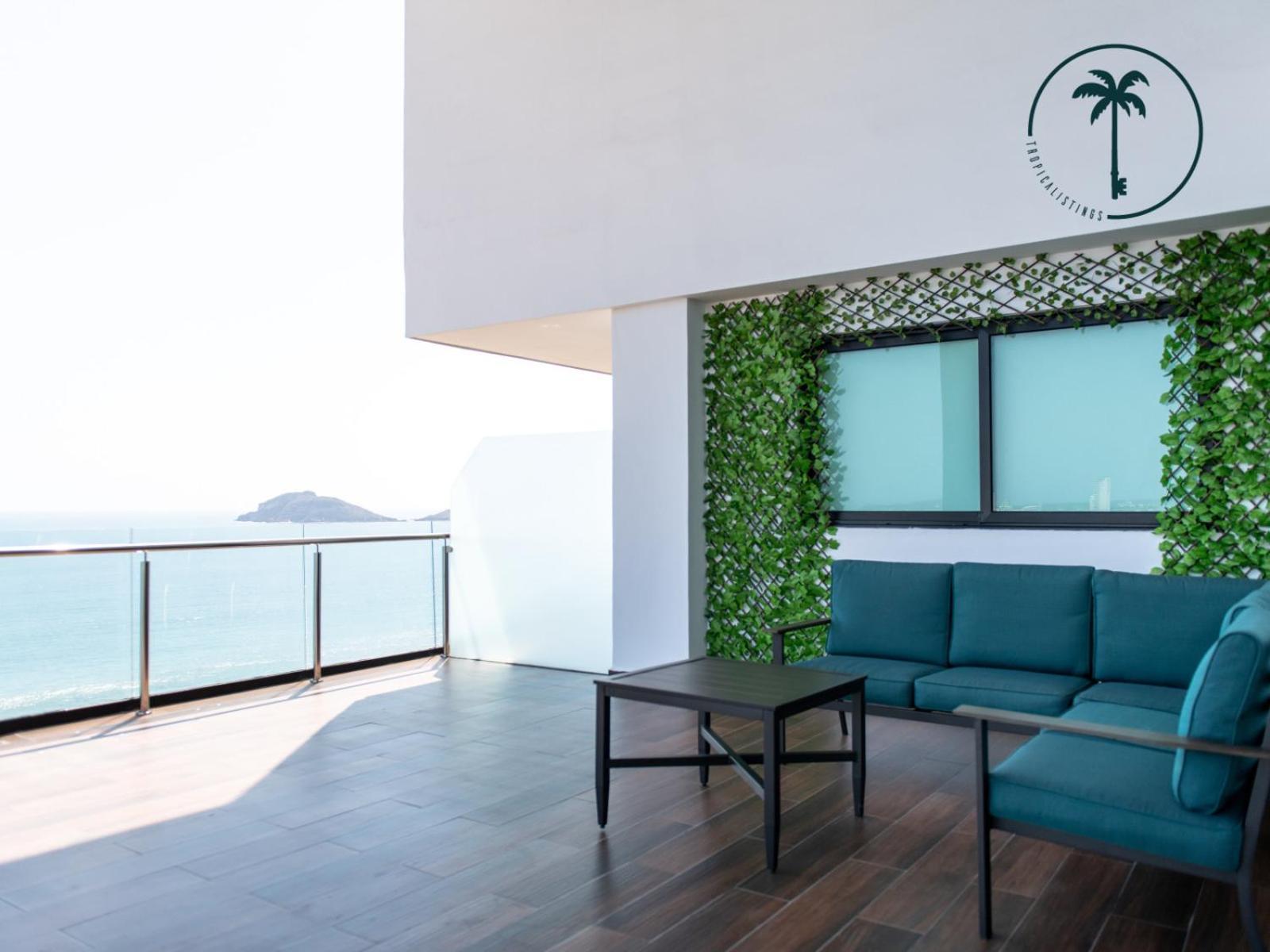 Condo Perico, Terraza con vista al mar de Mzt! Mazatlán Exterior foto