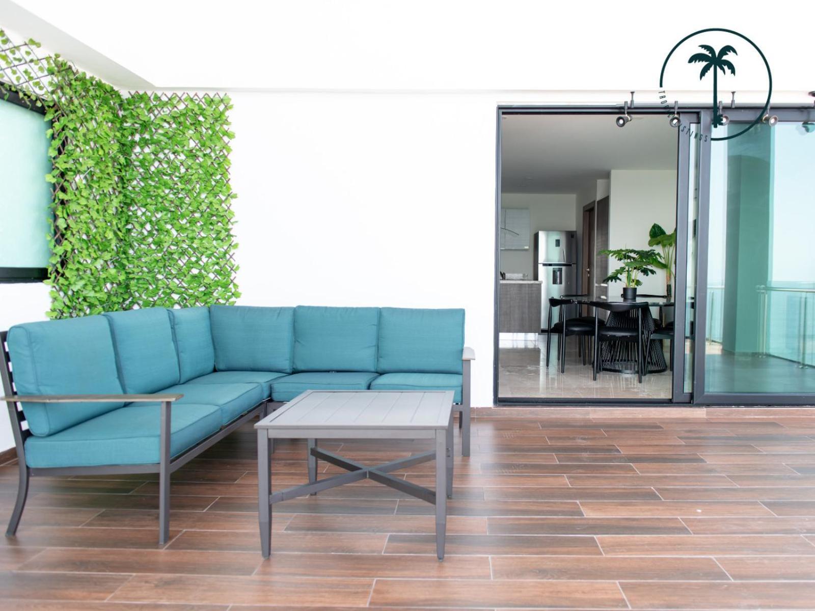 Condo Perico, Terraza con vista al mar de Mzt! Mazatlán Exterior foto