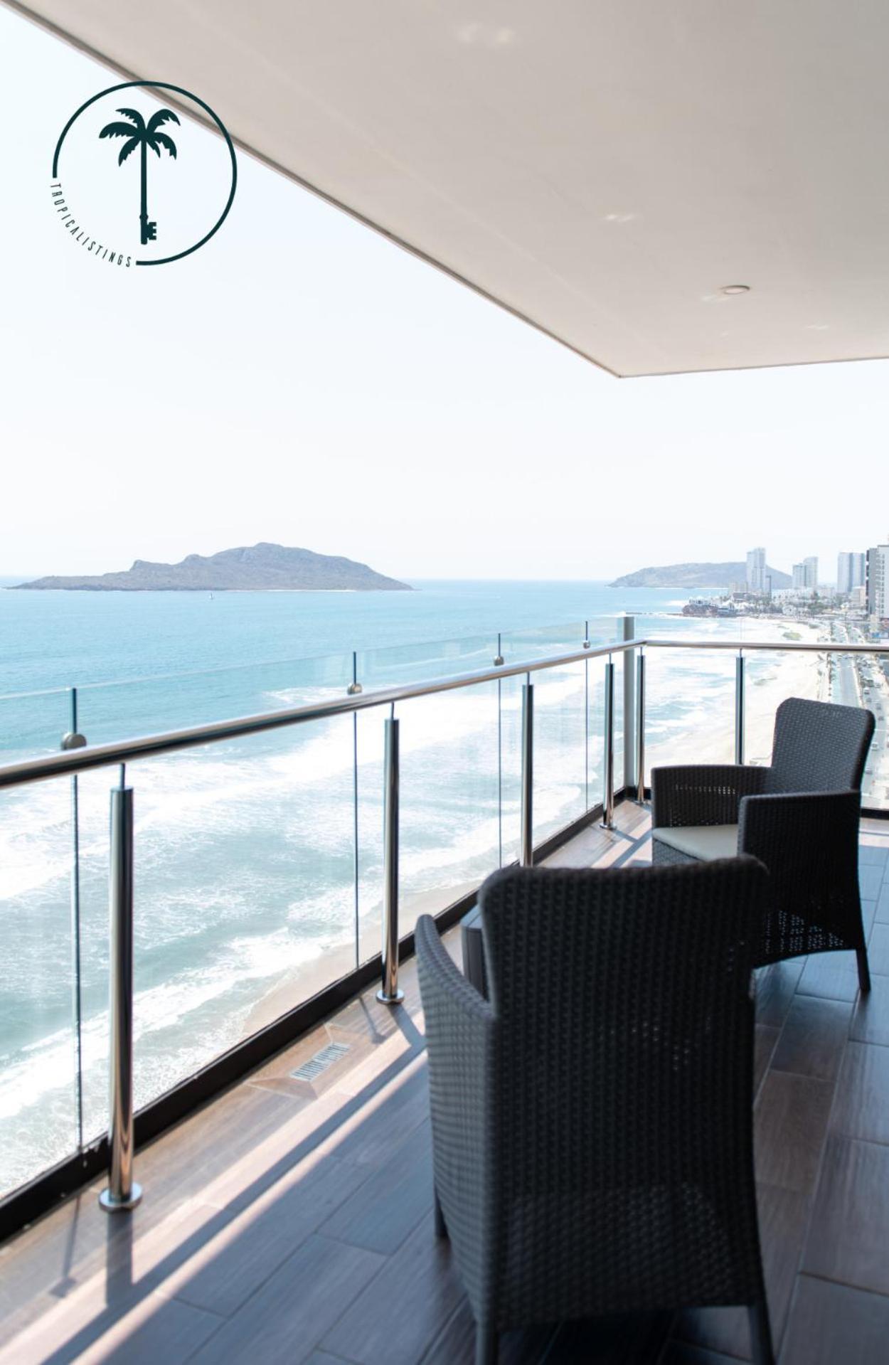 Condo Perico, Terraza con vista al mar de Mzt! Mazatlán Exterior foto