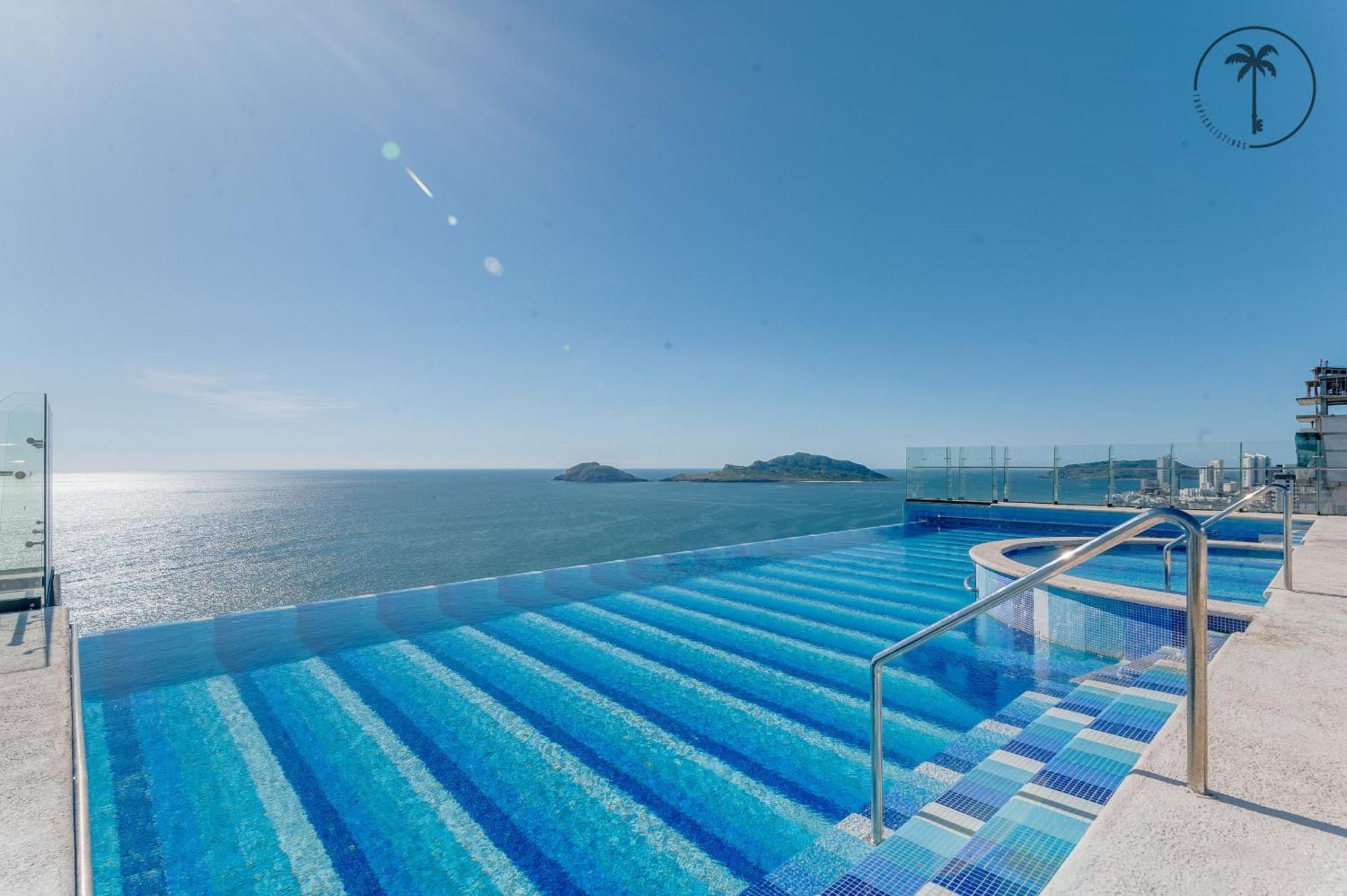 Condo Perico, Terraza con vista al mar de Mzt! Mazatlán Exterior foto