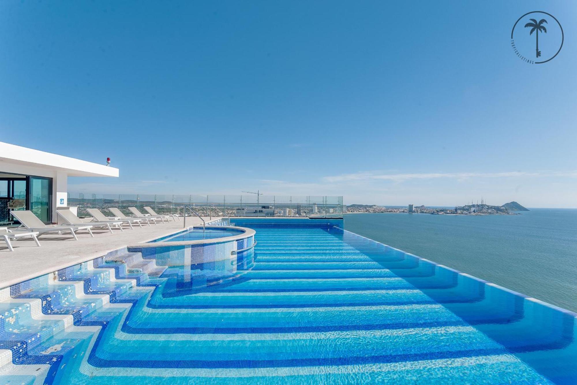 Condo Perico, Terraza con vista al mar de Mzt! Mazatlán Exterior foto