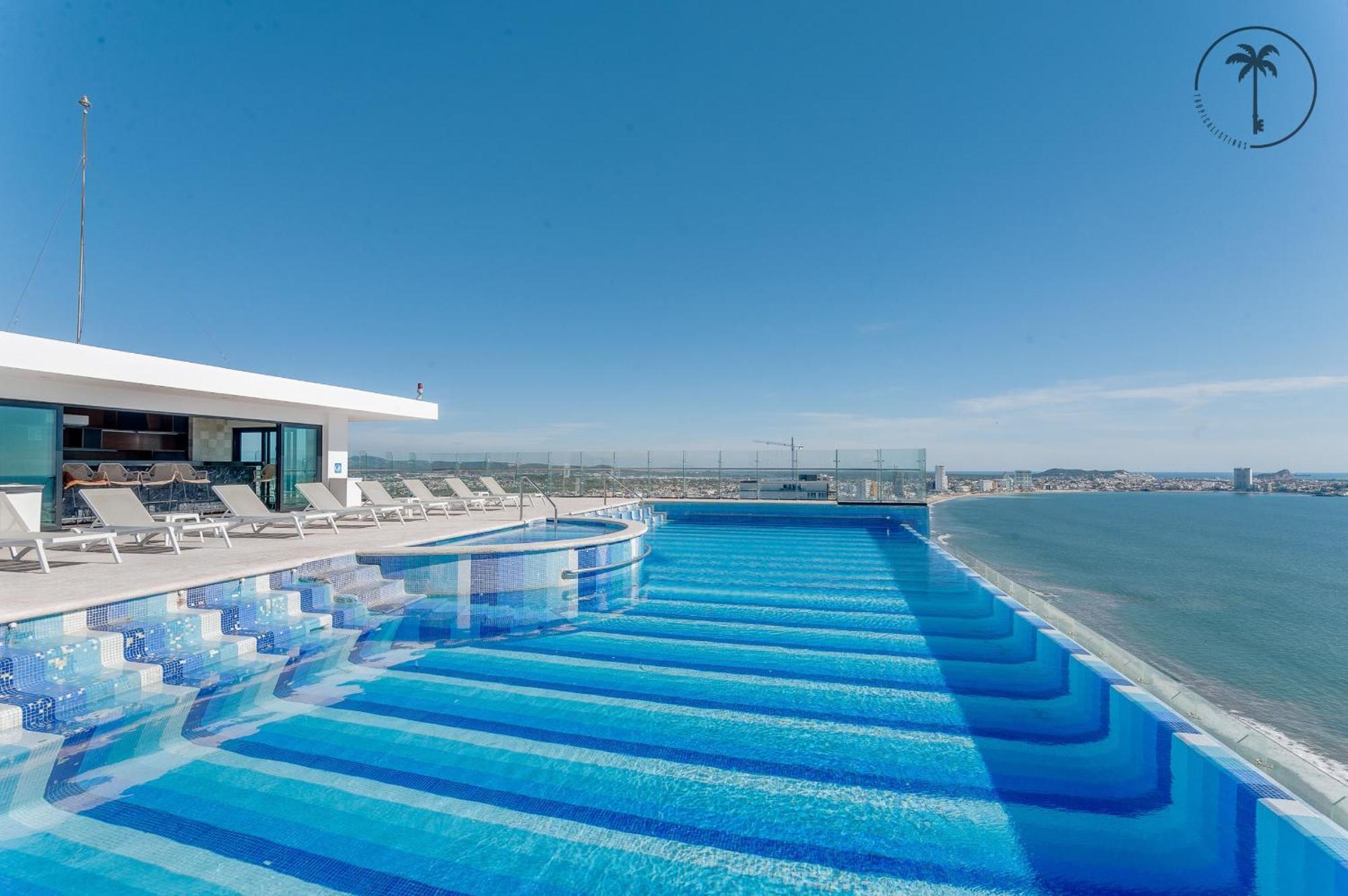 Condo Perico, Terraza con vista al mar de Mzt! Mazatlán Exterior foto