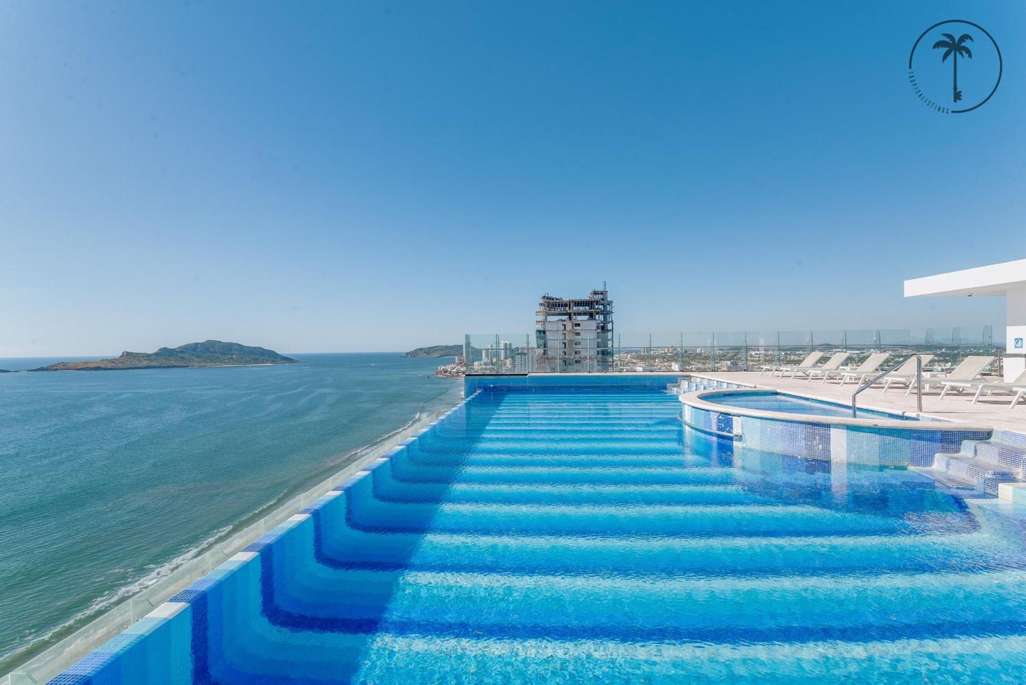 Condo Perico, Terraza con vista al mar de Mzt! Mazatlán Exterior foto